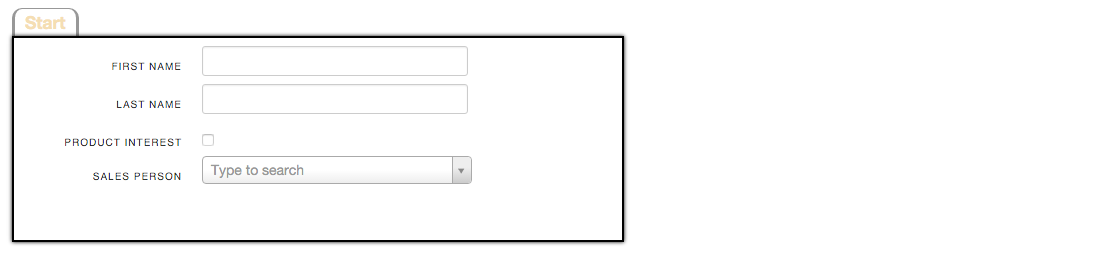 left aligned field labels