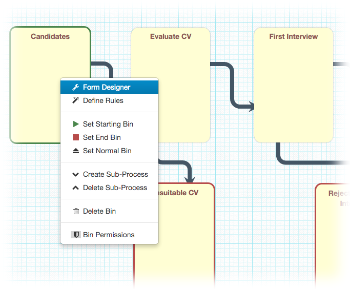 navigate to form designer