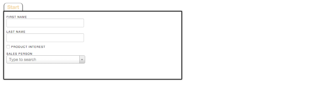 top aligned field labels